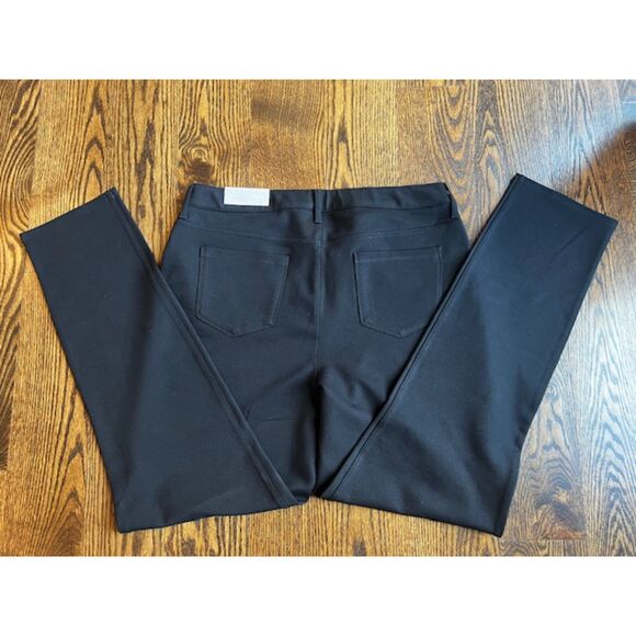 Chico's 5 Pocket Slim Leg Black Ponte Pants Trousers Size 14 TALL NWT - Picture 2 of 11